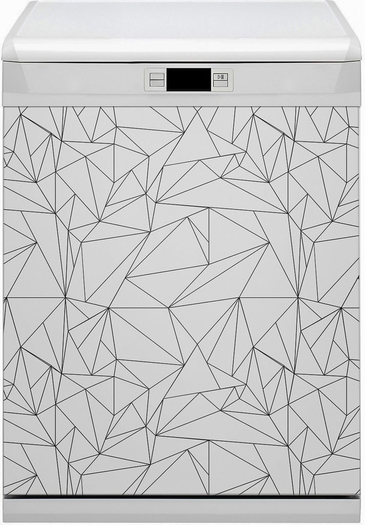 Magnet Folie für Geschirrspüler Küche Magnetmatte 60x70 cm Dekor Geschirrspüle - Einfache Dreiecke