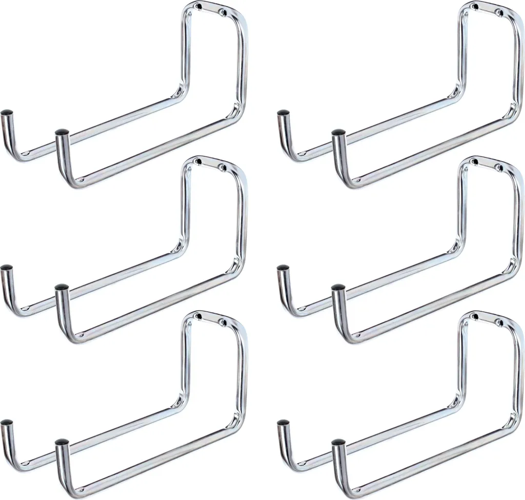 Support mural universel double courbure en acier zingué 245 x 90 mm - 6x
