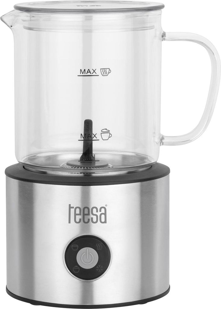 Teesa AROMA F60 Elektrischer Milchaufschäumer mit Heizfunktion, 600 W, modern und stilvoll