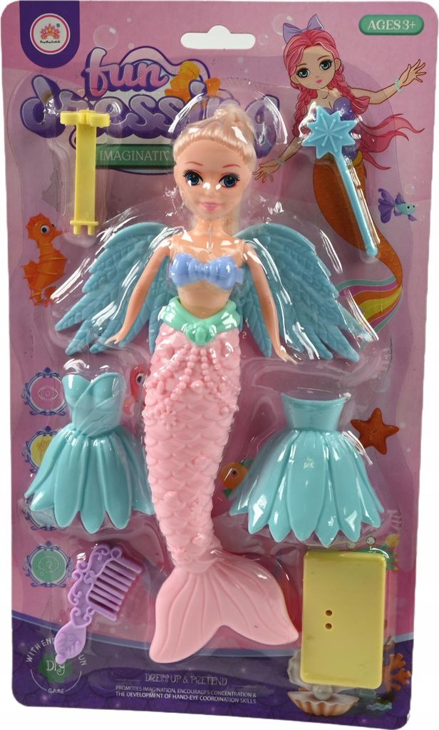3in1 Mini Puppe Meerjungfrau Fee & Prinzessin - Magisches Verwandlungs-Spielzeug