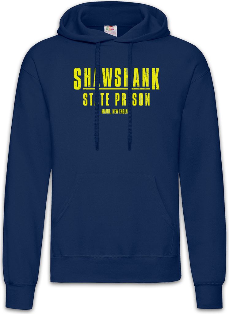 Urban Backwoods Shawshank State Prison, Herren Hoodie, Farbe: Navy, Größe: L