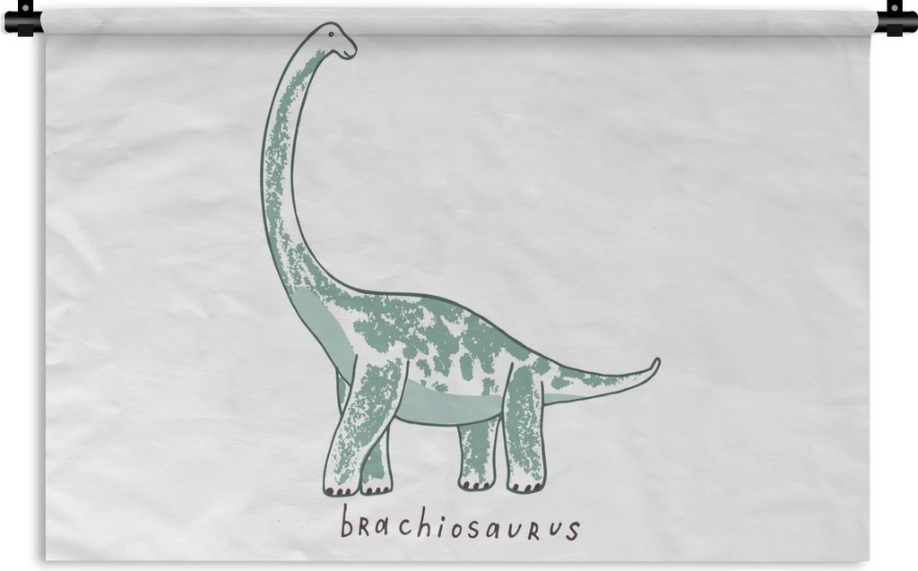 MuchoWow Wandteppich Wandbehang Kinderzimmer - Dinosaurier - Brachiosaurus - Jungen - Mädchen - Kind 60x40 cm Tapisserie Dekoration Wandtuch - W...