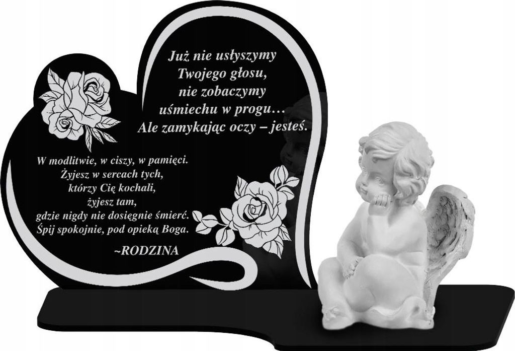Ewige Kerze Premium XL Figur Engel Gips Souvenir für Friedhofsgrab