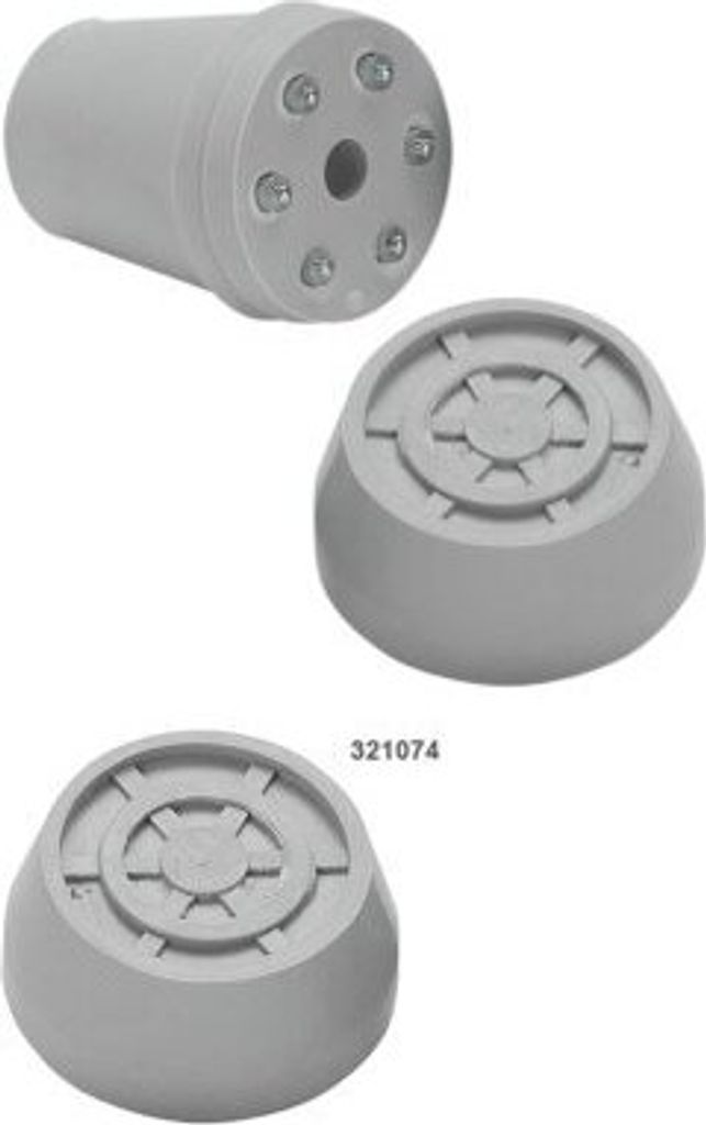 Krückenkapsel mit Spikes 18mmgrau(Ossenberg)