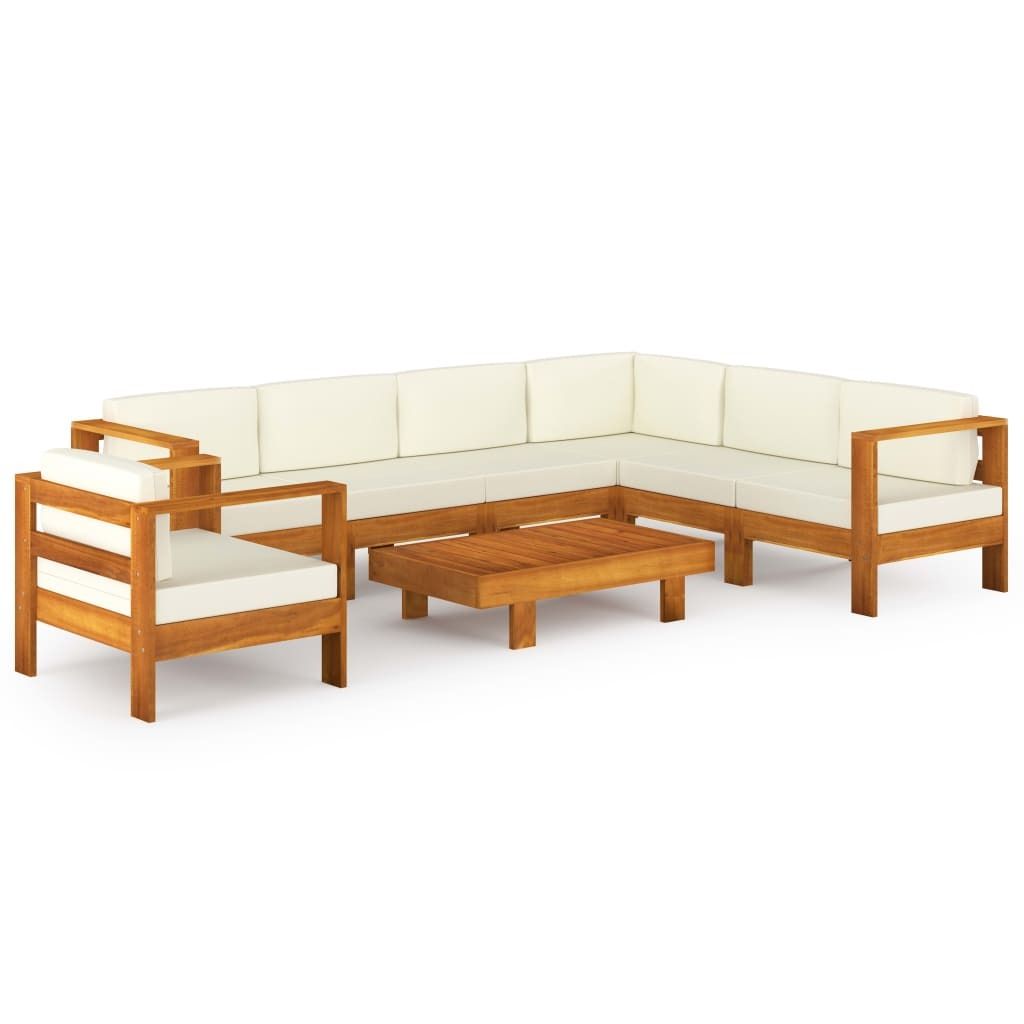 vidaXL 8-teiliges Garten-Lounge-Set mit Kissen 100 x 60 cm Produktbild 