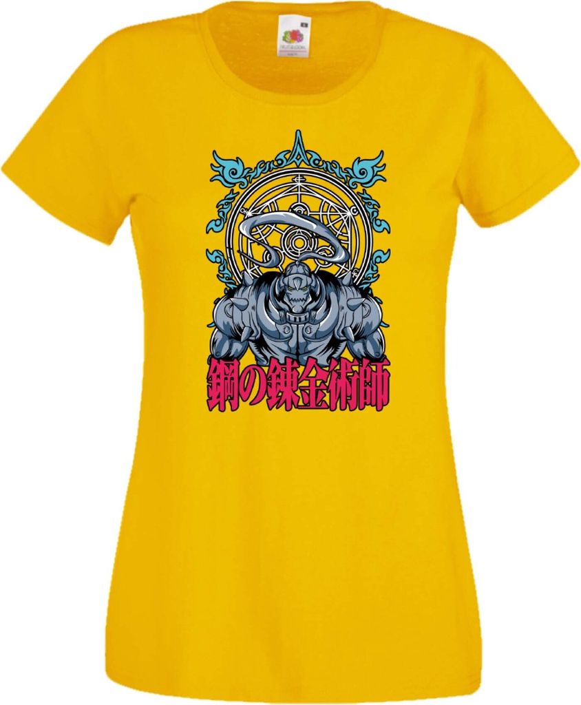 Damen T-Shirt Anime Manga Fullmetal Alchemist Alphonse Elric Elric Alphonse, Lady L / Gelb