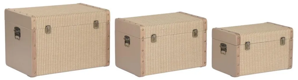 Petit meuble de rangement en bois lot de 3 commodes style traditionnel