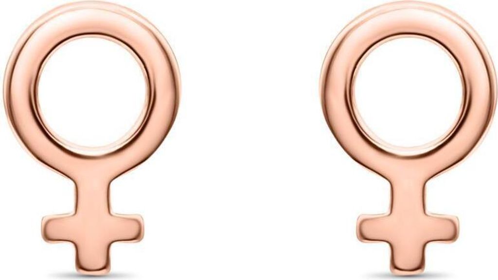 JEWLIX Ohrstecker Venussymbol aus 925er Silber, rosé