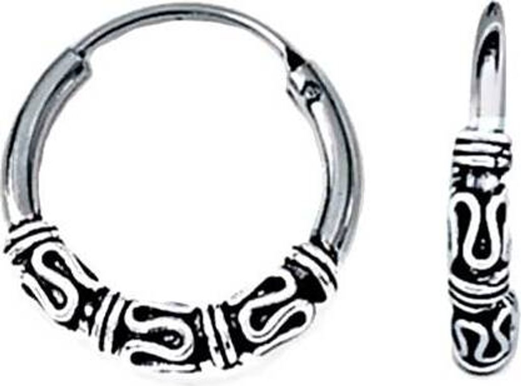 925 Silber Paar Ohrringe Keltische Creole Gothic Celtic Ohrpiercing 18mm 5043