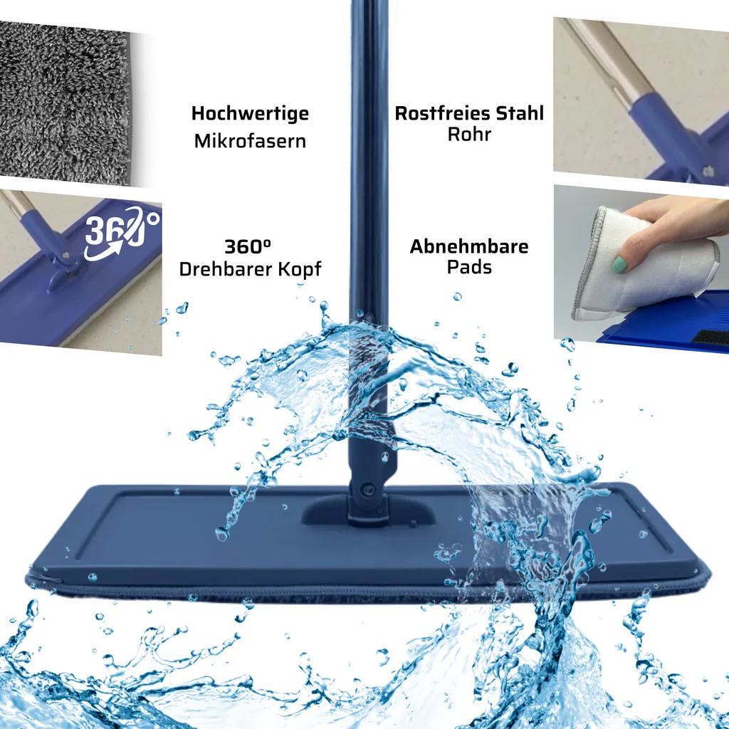 Kit lavage de sol pour parquet et carrelage avec seau autonettoyant - 9