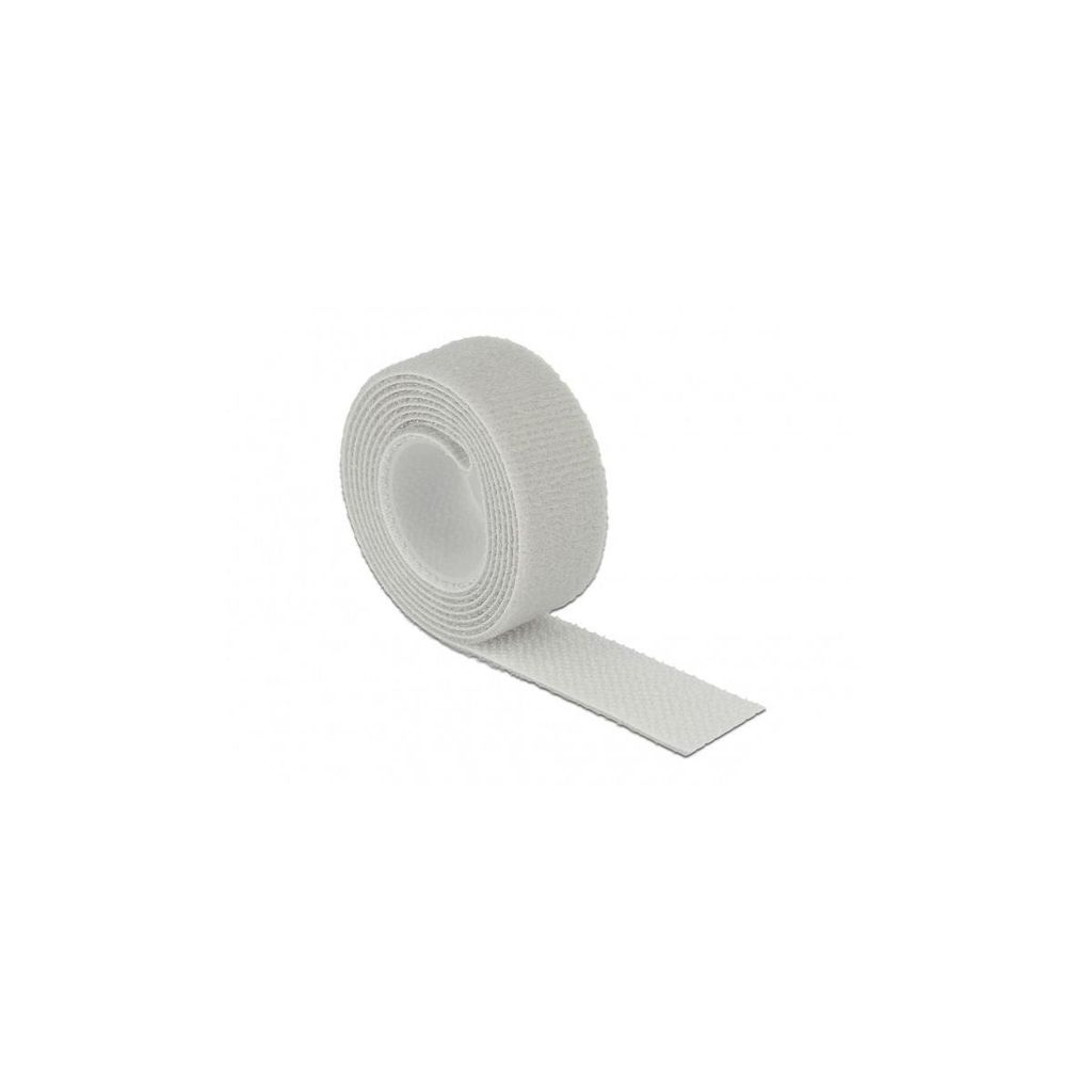 DeLOCK Kabelbinder Klett Rolle 1m gy | L1m x B20 mm grau