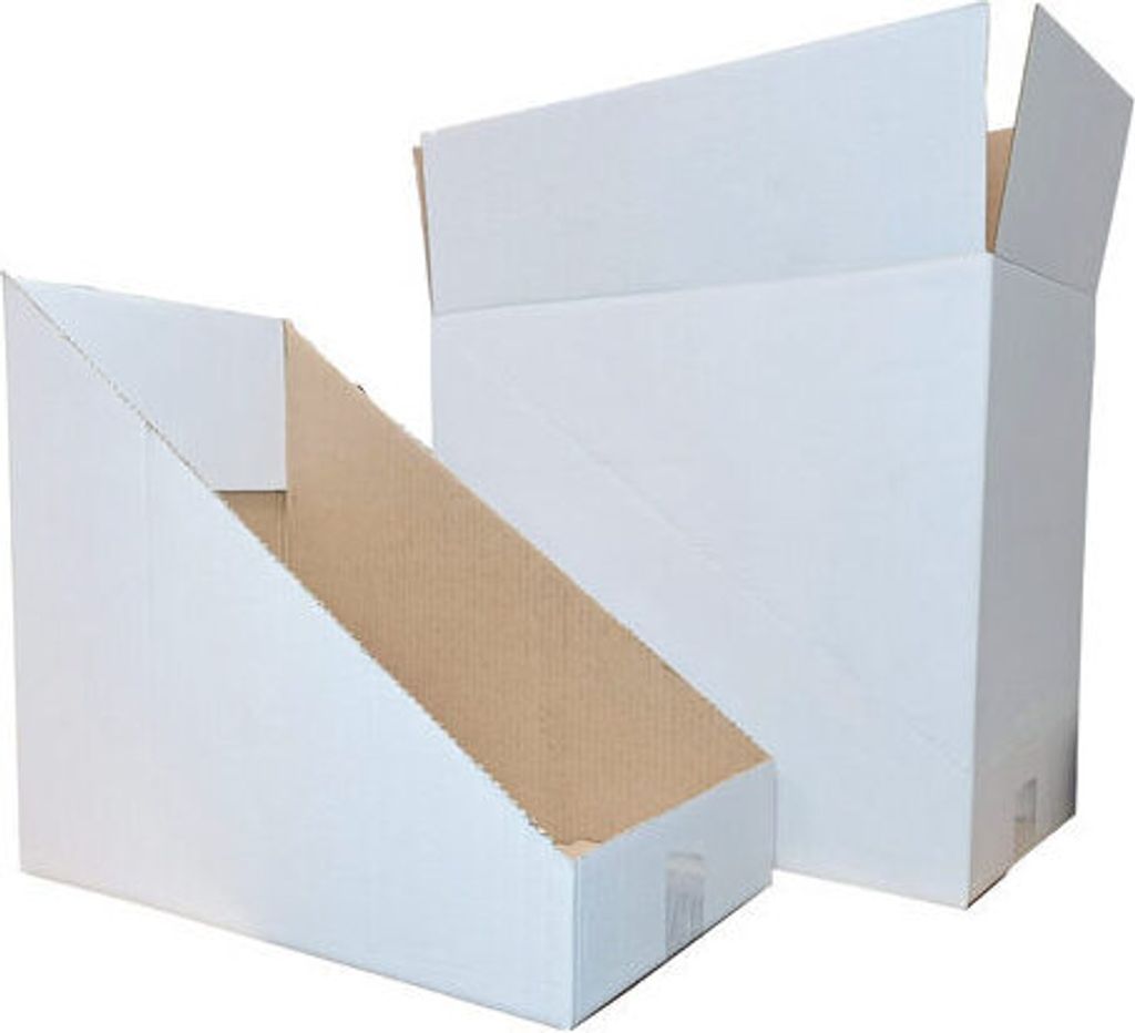 2x Faltkarton Regalkarton Lagerkarton perforiert 400x260x370mm (Außenmaß) 1-wellig weiß