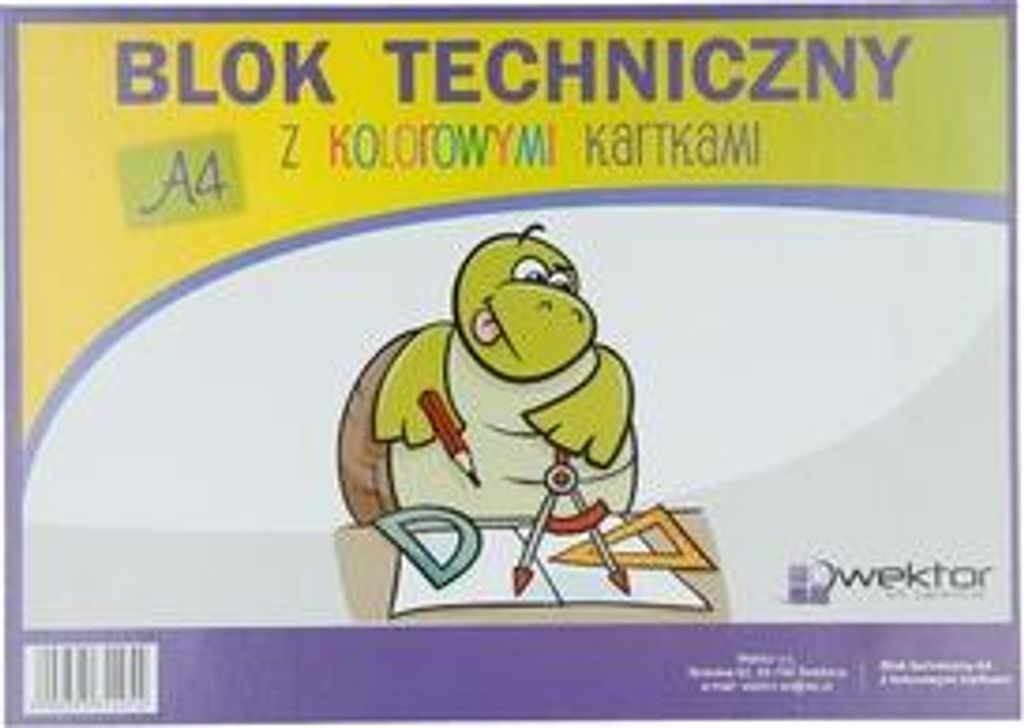 Schulblock Technikblock A4, farbig, 8 Blatt