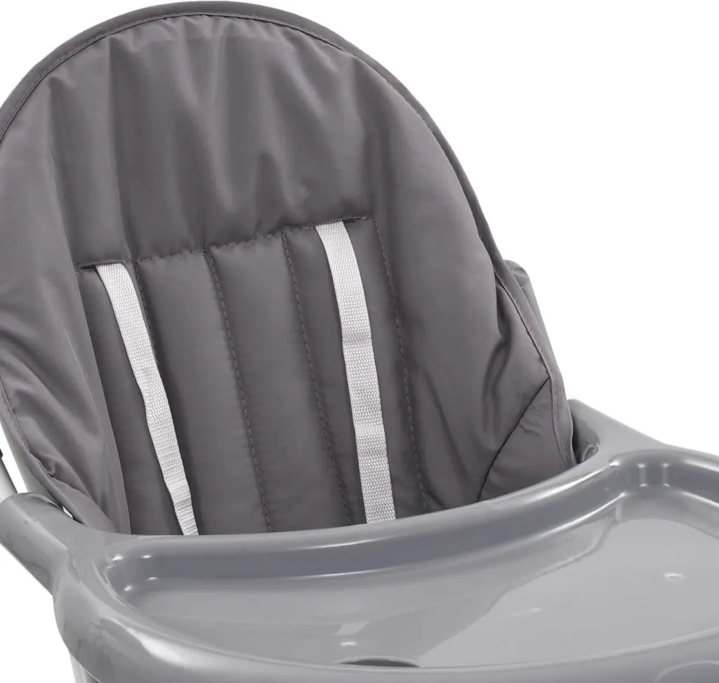 Chaise haute bébé pour apprendre à manger à table en famille coloris gris - 5