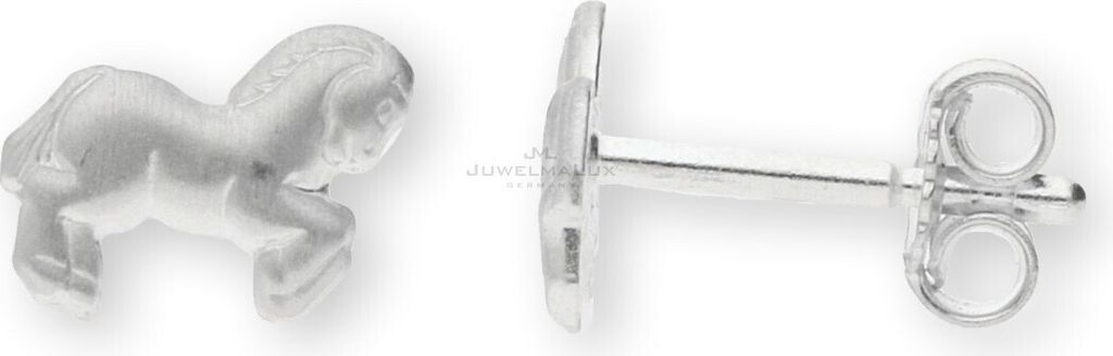 JuwelmaLux Pferde Ohrstecker für Kinder Silber 925 JL16-06-0042