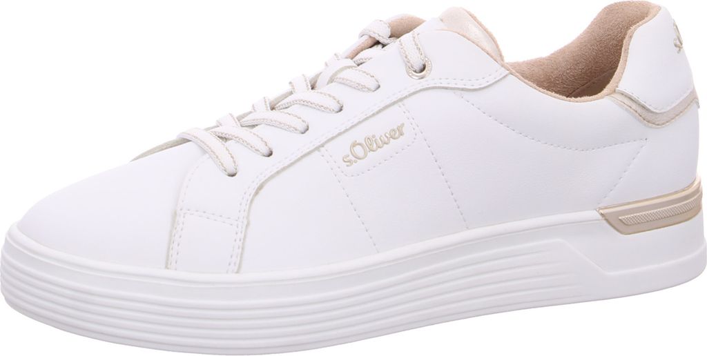 s.Oliver Damenschuhe Schnürschuhe Sportive Weiß Freizeit, Schuhgröße:40 EU