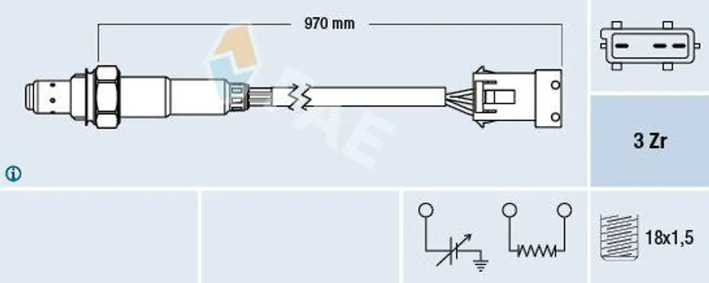 Sonde lambda FAE 77306 capteur OE 25172669 pour Volvo 940