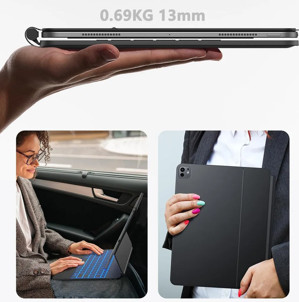 Clavier Bluetooth pour iPad Pro 13 M4 2024 avec Coque de Protection - 3