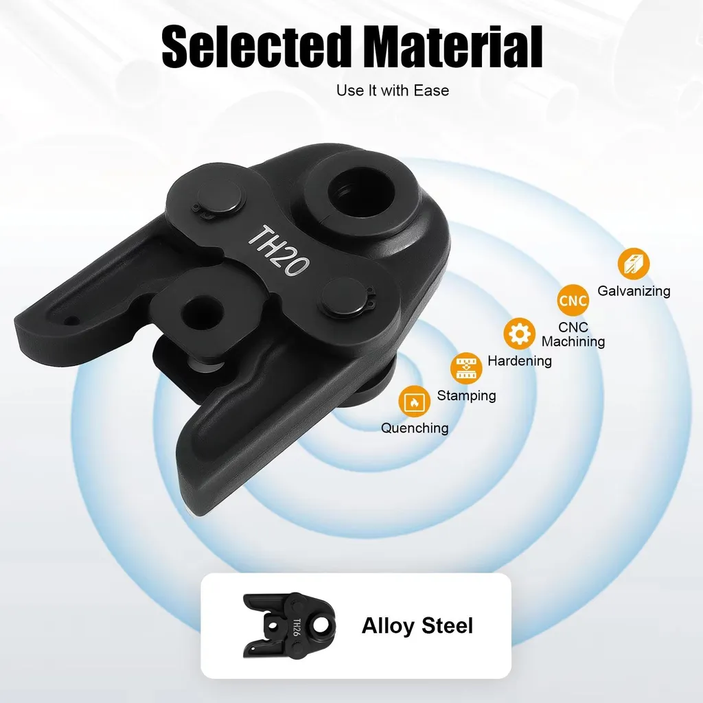 Pince à sertir compacte noire pour embouts de câbles électriques - 4