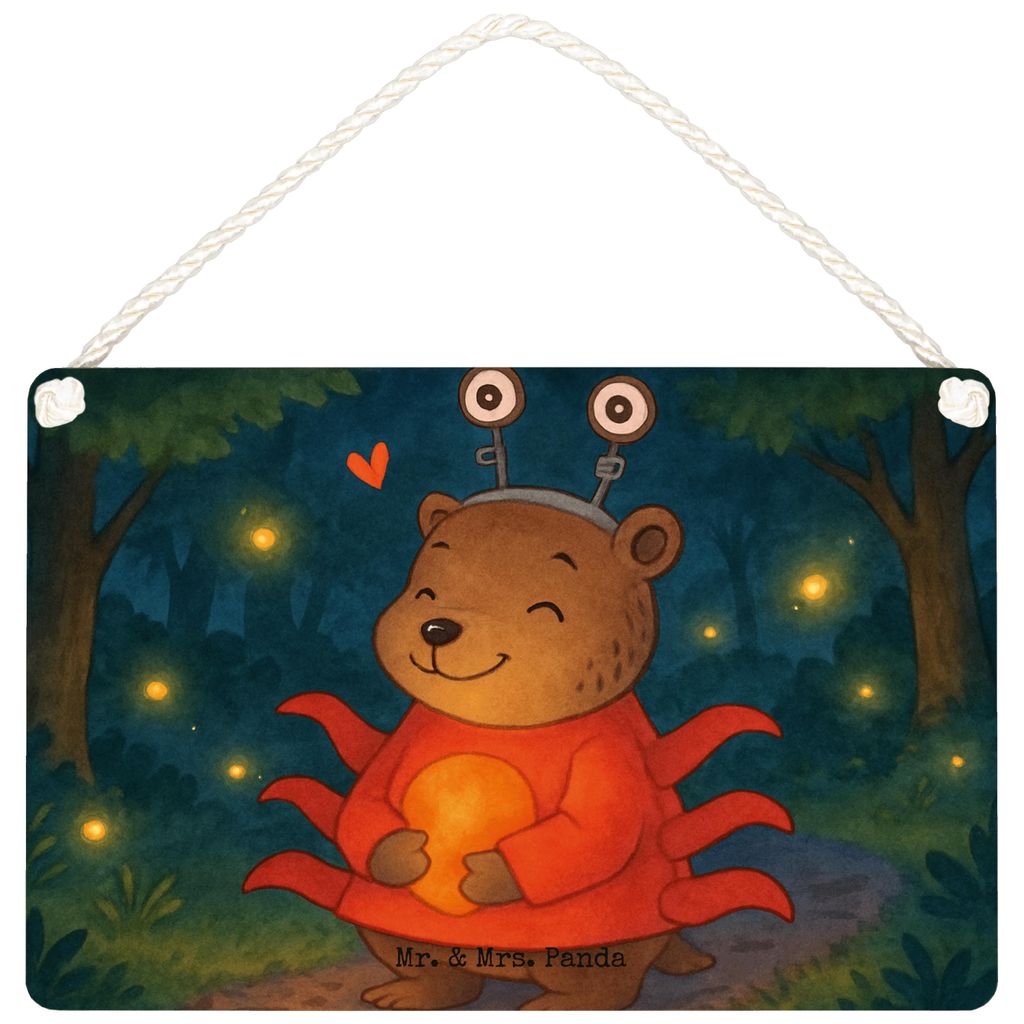 Mr. & Mrs. Panda Schild Krebs Astrologie Design DIN A6 - Weiß - Geschenk, kleine aufmerksamkeit, Türschild, Geburtstagsgeschenk, sprüche, Sternz...