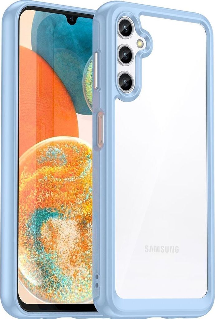 Mobigear Crystal Samsung Galaxy A14 Hülle Hardcase Backcover - Transparent / Blau