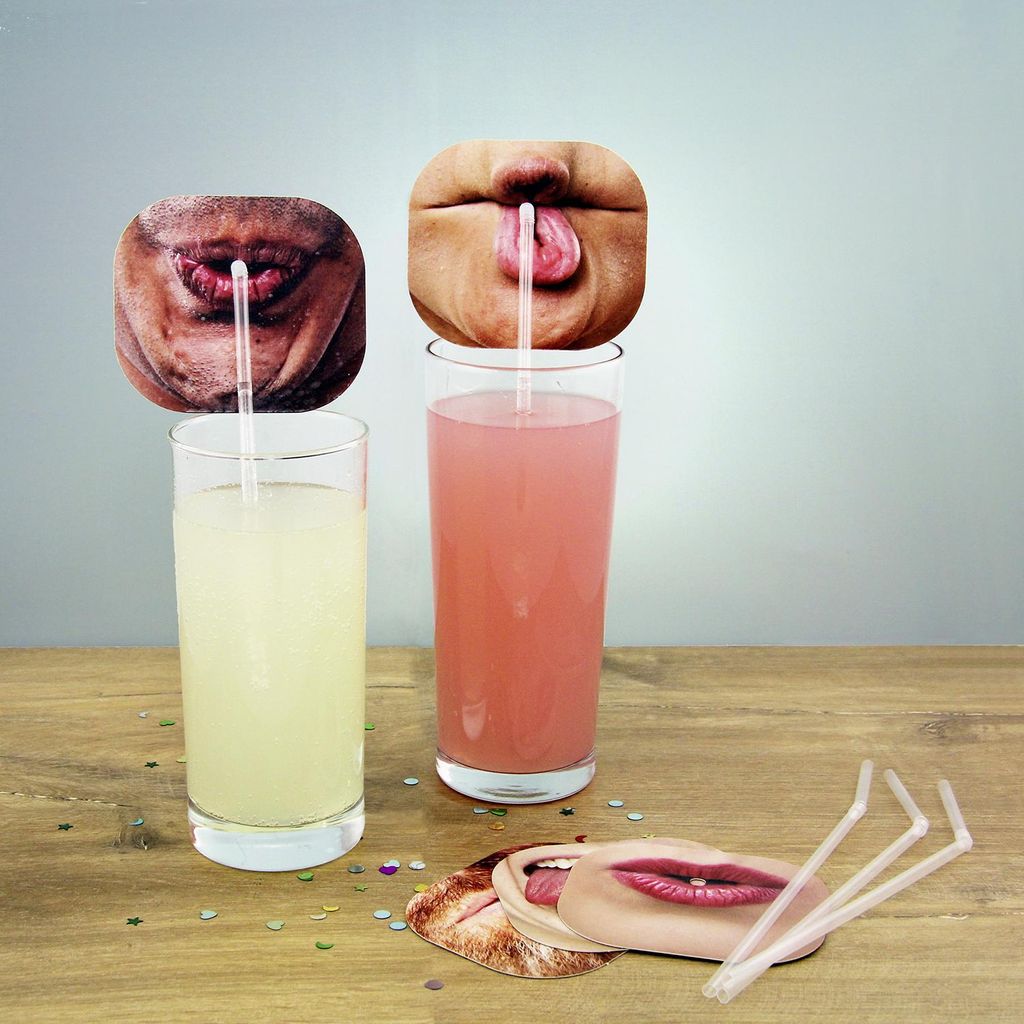 Party Face Straws Strohhalme 20-teilig