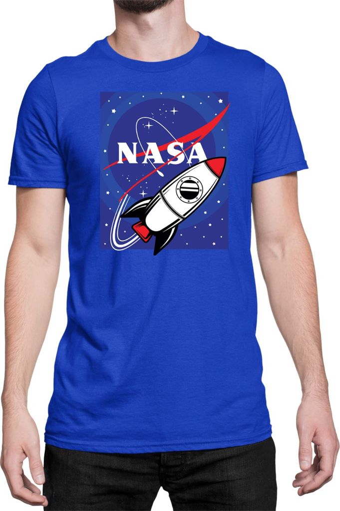 Herren T-Shirt Nasa Space Theme Nasa 009, Man M / Blau