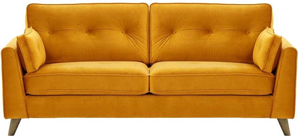 Dreisitzer-Sofa Magnus-Velluto 8-wax black