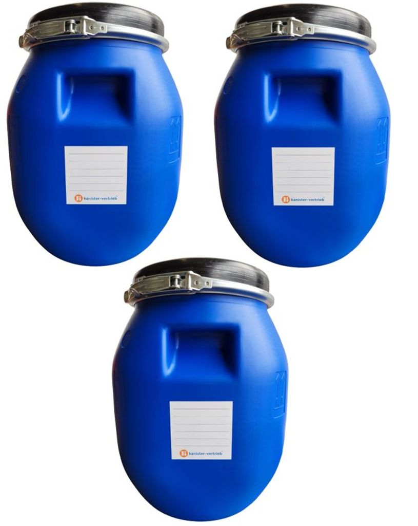 30 Liter Weithalsfass / Kunststoffdeckelfass mit 2 Spund für