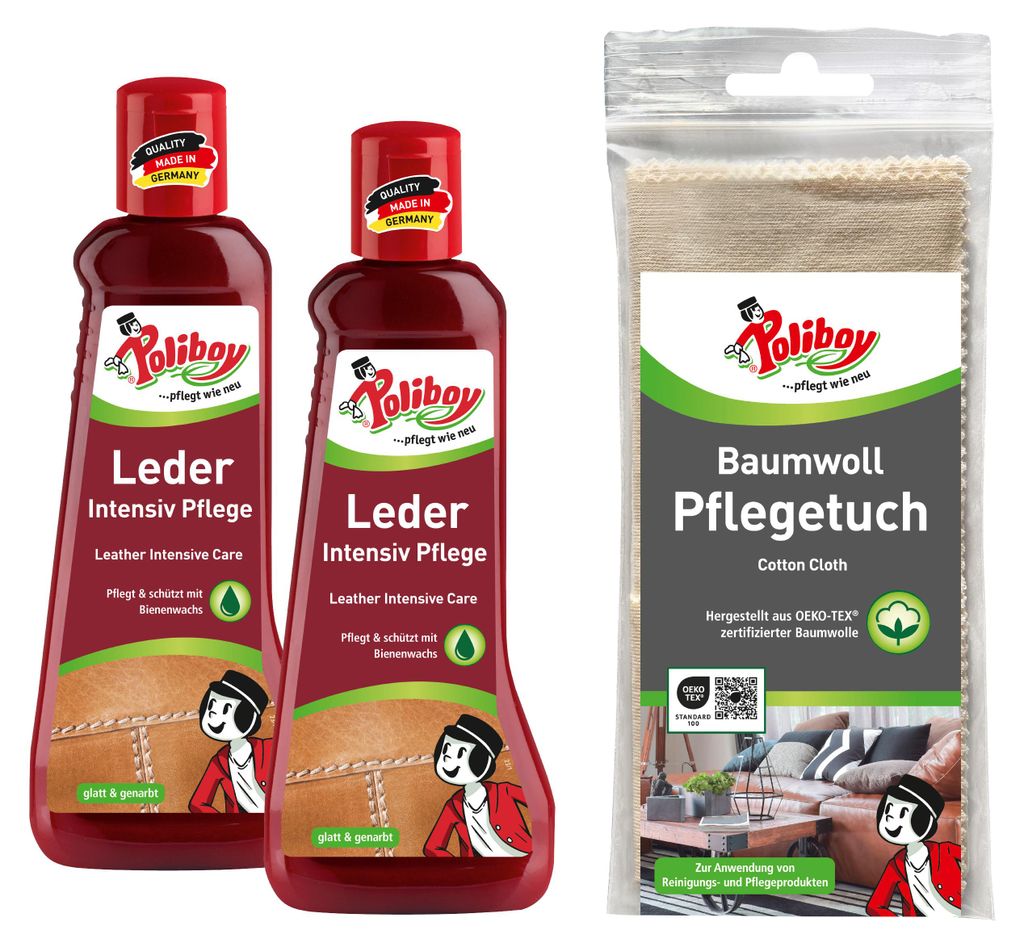 Poliboy Leder Intensiv Pflege 2er Set - 2x200 ml - zur Produktbild 
