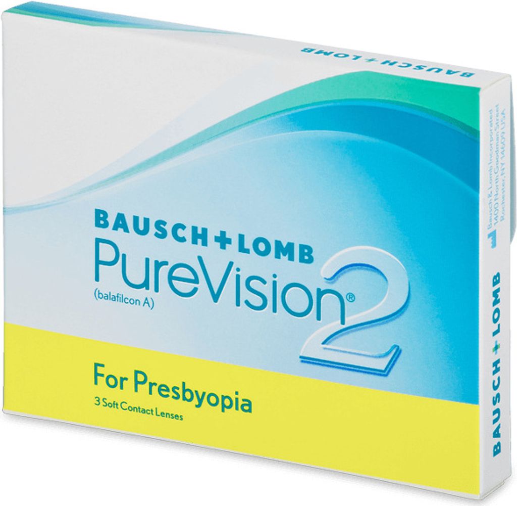 PureVision 2 for Presbyopia - 3 monthly lenses - Sph: -6.5, Add: low, BC: 8.6, D: 14.0