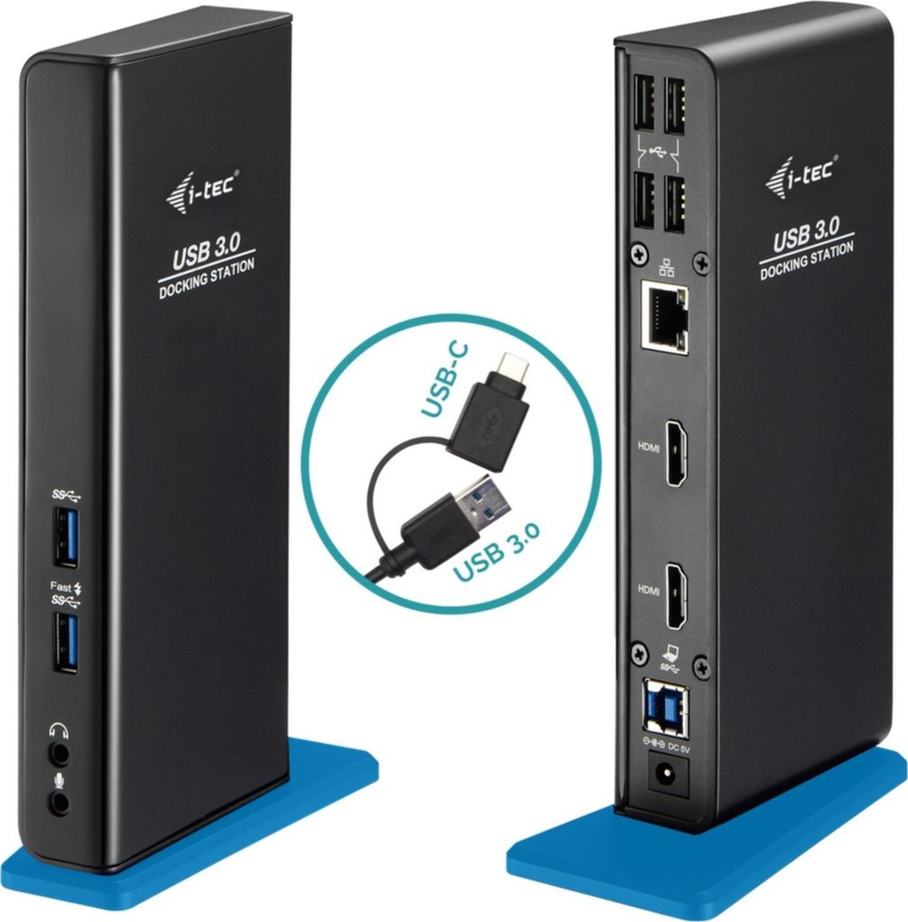 i-tec USB 3.0/USB-C Dual-HDMI-Dockingstation Produktbild 