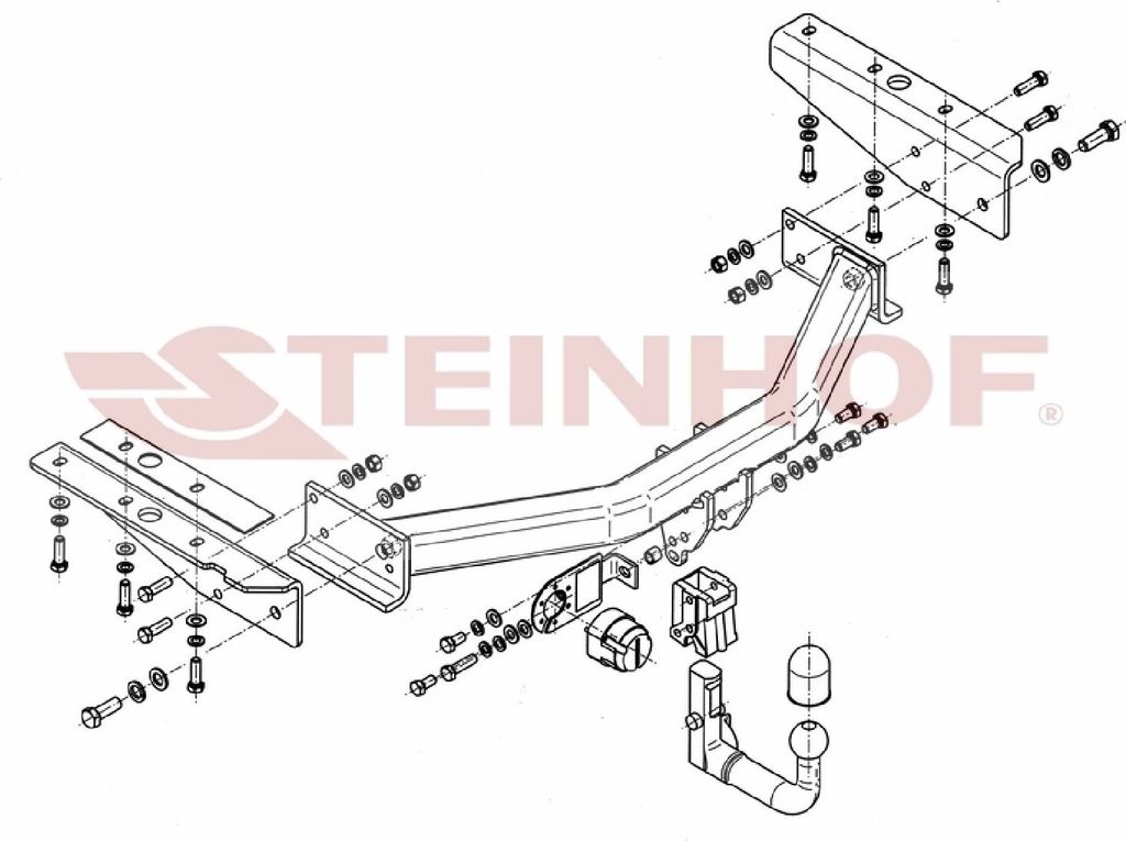 Z546329 Anhängerkupplung passend für DODGE Nitro 2007-2012 abnehmbar