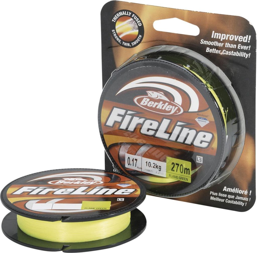 Berkley Schnur Fireline Flame Green Länge 110m ø 0,25mm
