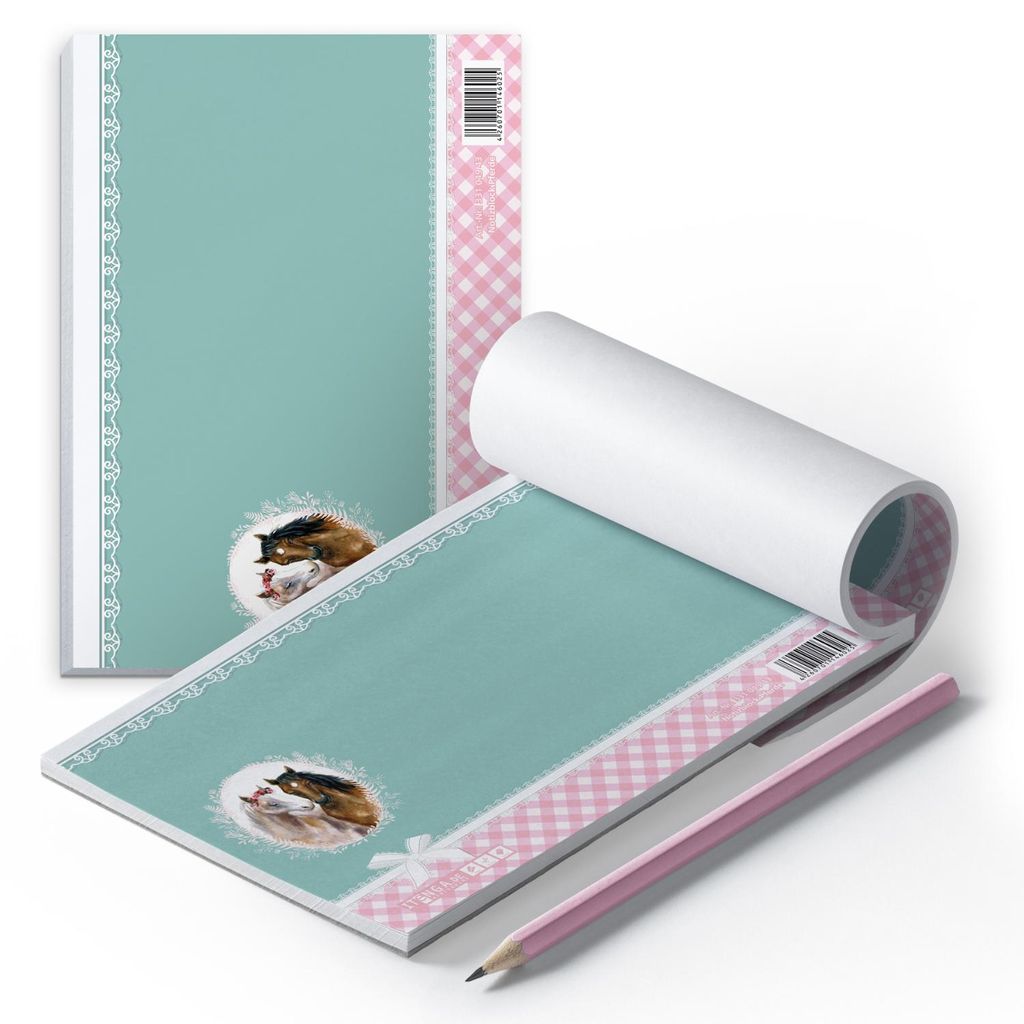 itenga Notizblock Pferde DIN A6 quer 50 Blatt