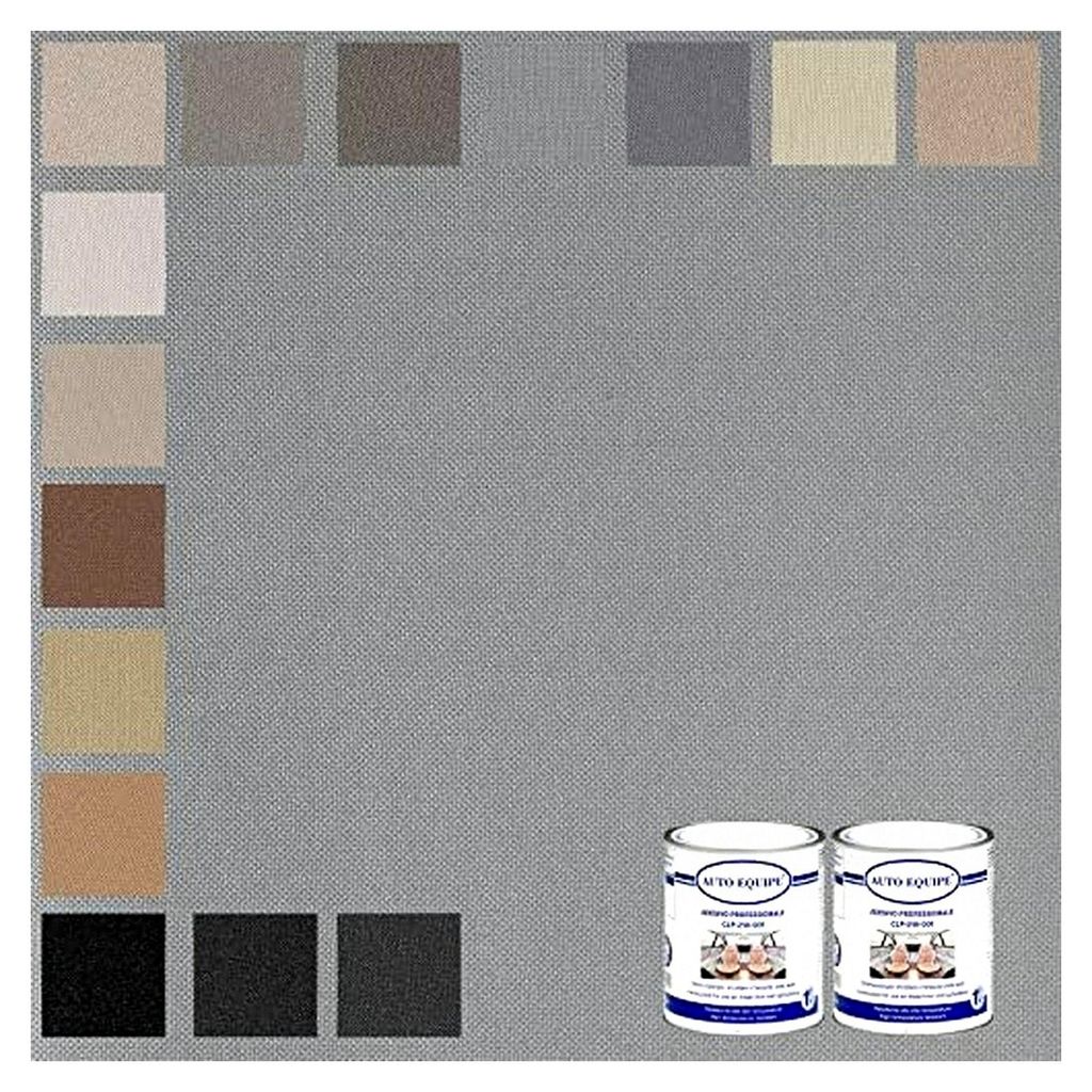 Bi-elastisches Autohimmel-Stoff-Set mit Waffelmuster und 2 hochtemperaturbeständigen Klebern (3,00 m, grau)