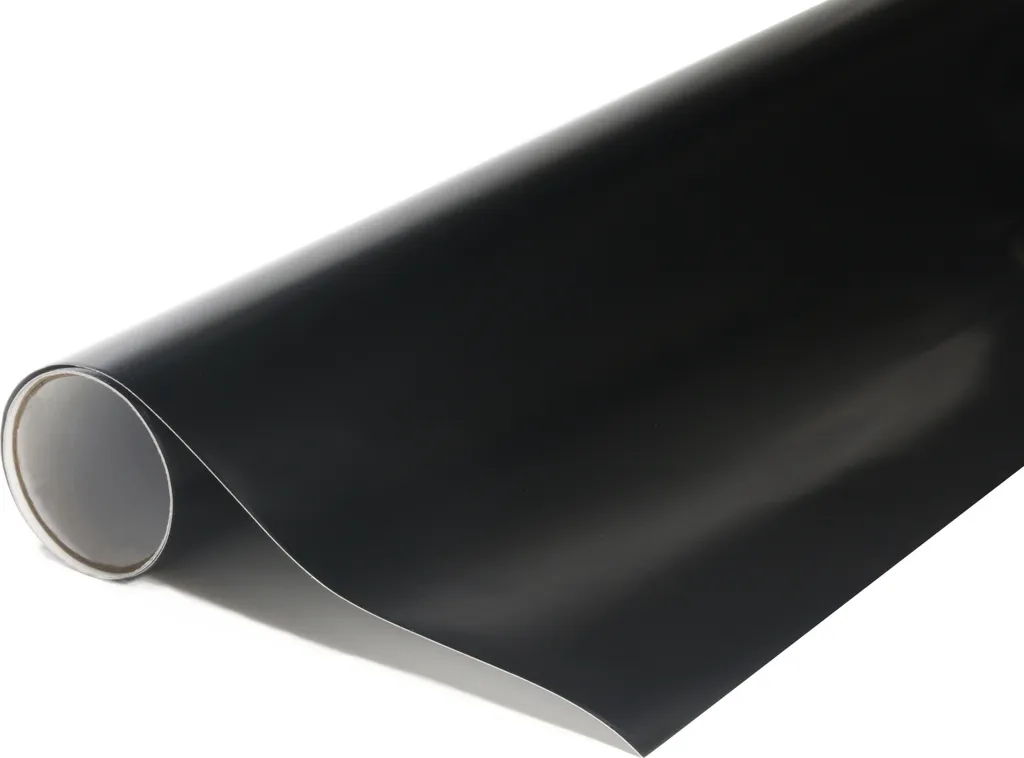 Rouleau de covering noir métallisé brillant 152x1500cm adhésif vinyle