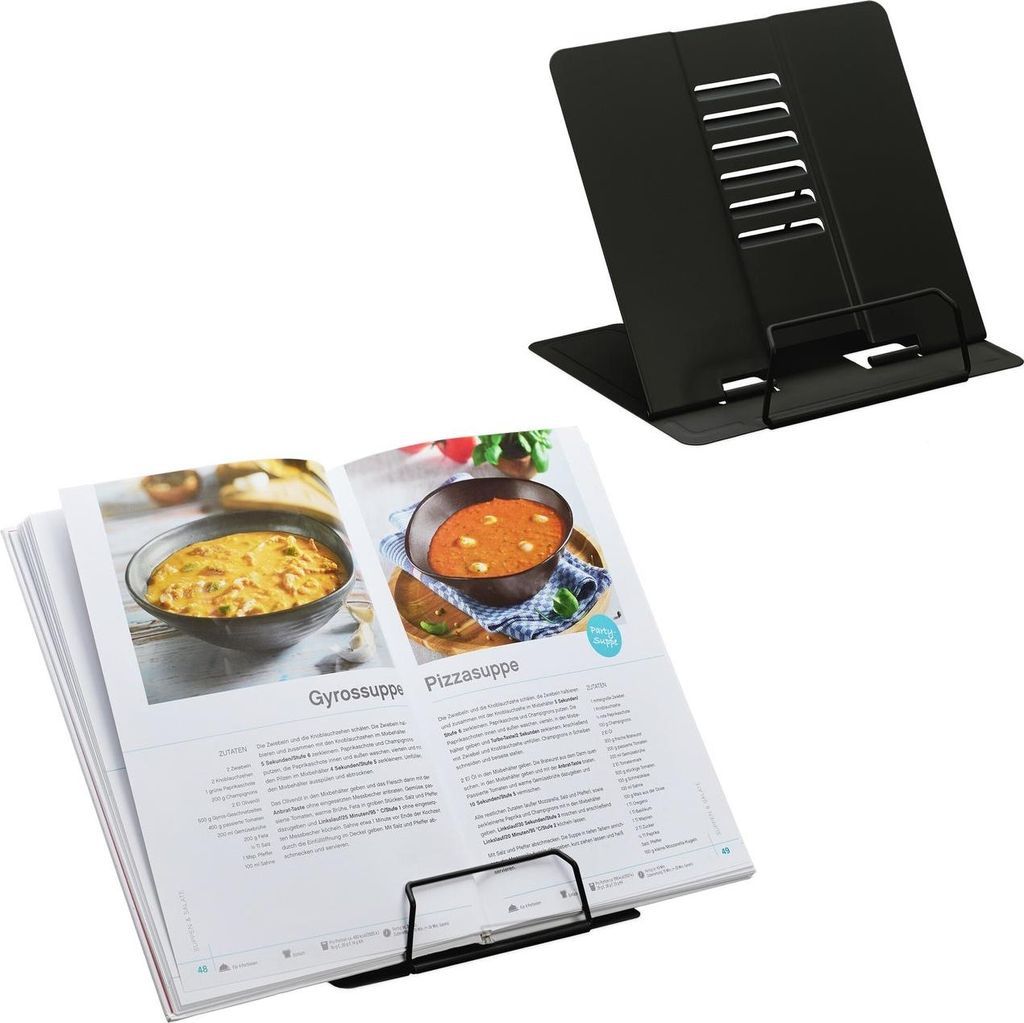 Höhenverstellbare Buchständer mit Clips, 2er-Set