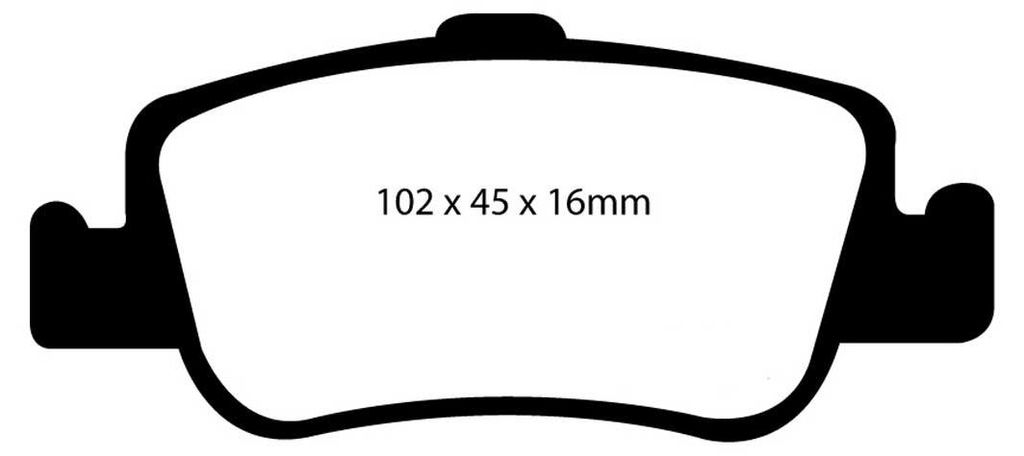 EBC Greenstuff Bremsbeläge hinten EBC102030 für Toyota Auris Corolla