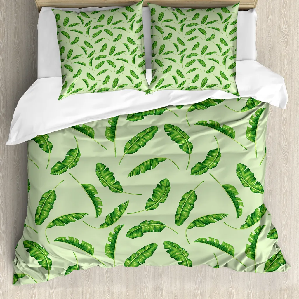Copripiumino ABAKUHAUS Urwald Palme Verde - Set Letto Antiacaro
