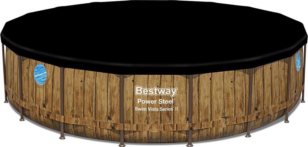 Bestway® PVC-Abdeckplane Ø 555 cm, schwarz, rund Produktbild 10