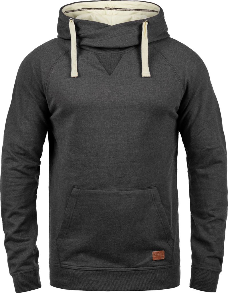 Blend BHSales Herren Kapuzenpullover Hoodie Pullover mit Kapuze Kordelzug Kängurutasche Rippbündchen Label-Details Baumwollmischung Regular fit