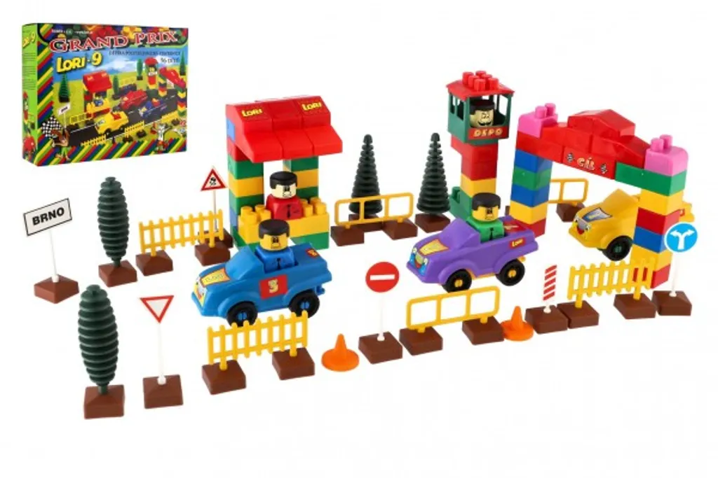Jeu de construction en plastique LORI 9 avec boîte de 96 briques - 5