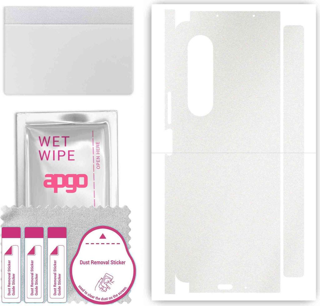 apgo Rückseite + Seiten Schutzfolie, Skin, kompatibel mit Samsung Galaxy Z Fold 3, Hinten Displayschutzfolie aus Vinylfolie, kratzfest, einfache M...