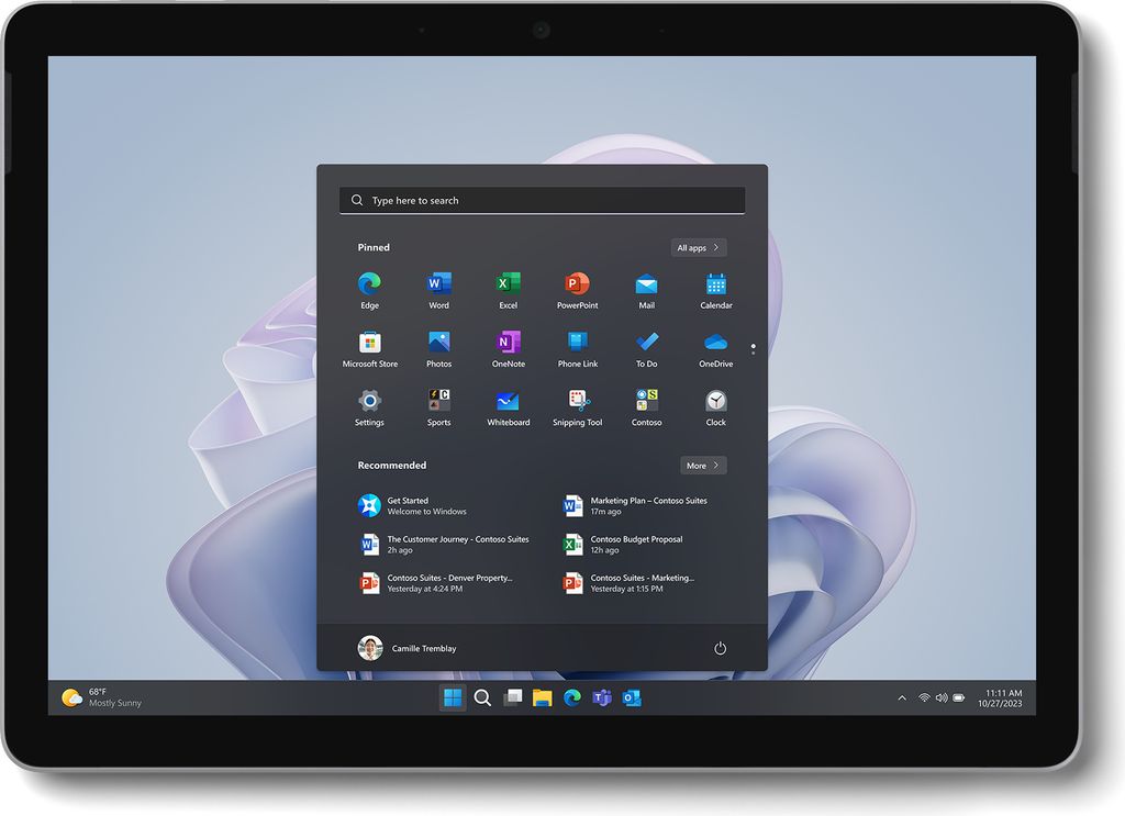 Microsoft Surface Go4 64GB (N200/8GB) Platinum DE/AT W11P