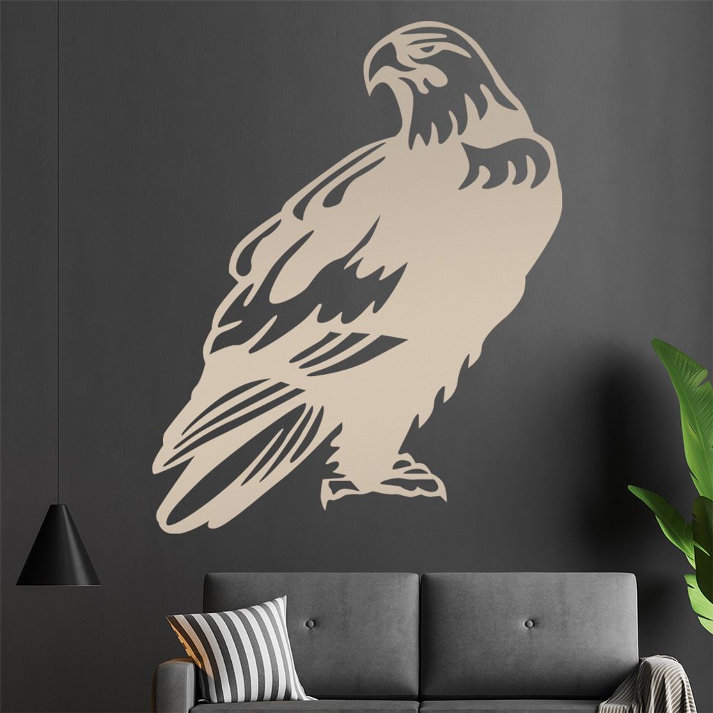 Adler Wandtattoo in 6 Größen - Wandaufkleber Wall Sticker - Dekoration, Küche, Wohnzimmer, Schlafzimmer, Badezimmer