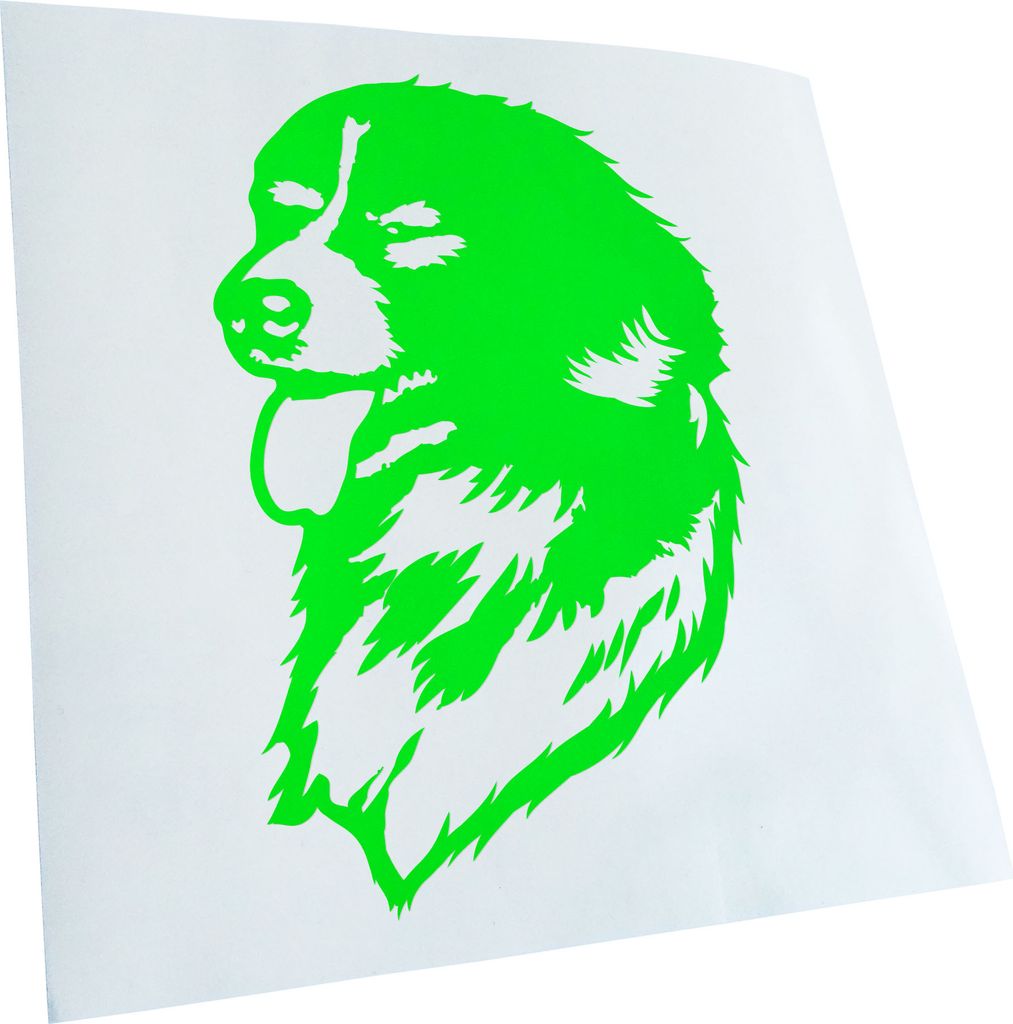 Kiwistar - Autoaufkleber - Caucasian Shepperd Dog Hund - Neongrün - 50x33cm - Aufkleber für Auto, Laptop, Fahrrad, LKW, Motorrad mehrfarbig JDM D...