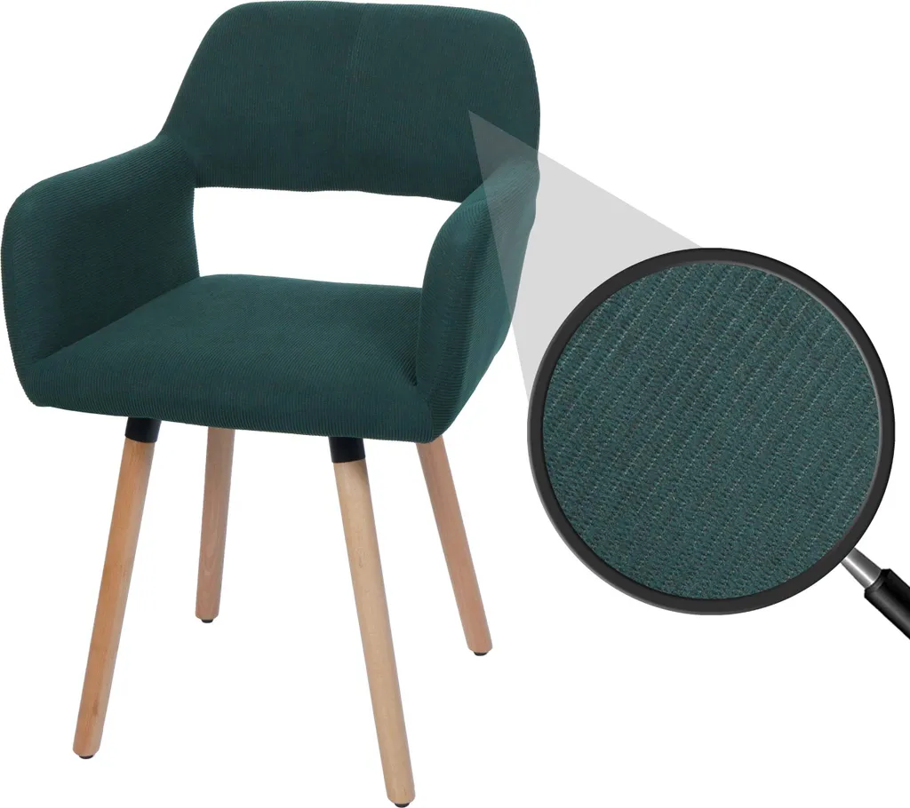 Sedia Sala da Pranzo HWC-A50 II Verde: Il Comfort per Tutta la Famiglia