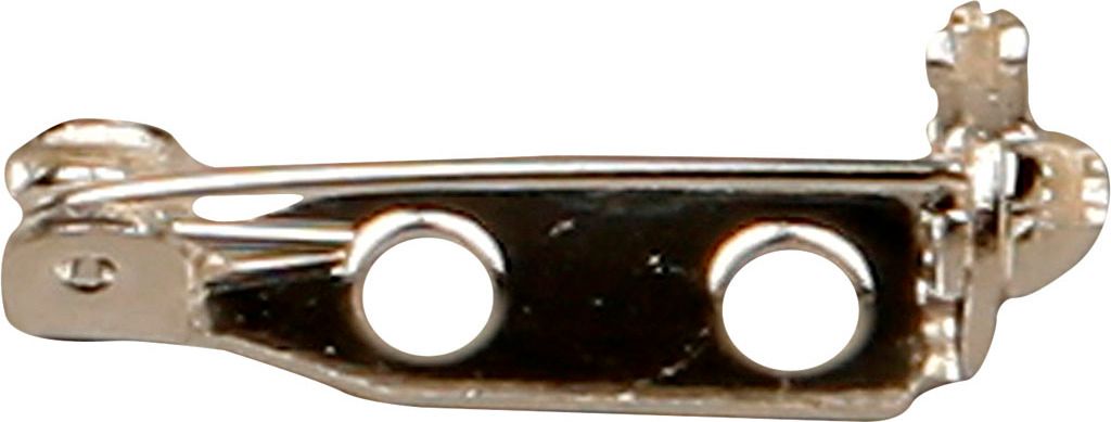Creativ Company Brosche Pin Silber 15 mm 100 Stück DIY Schmuckzubehör