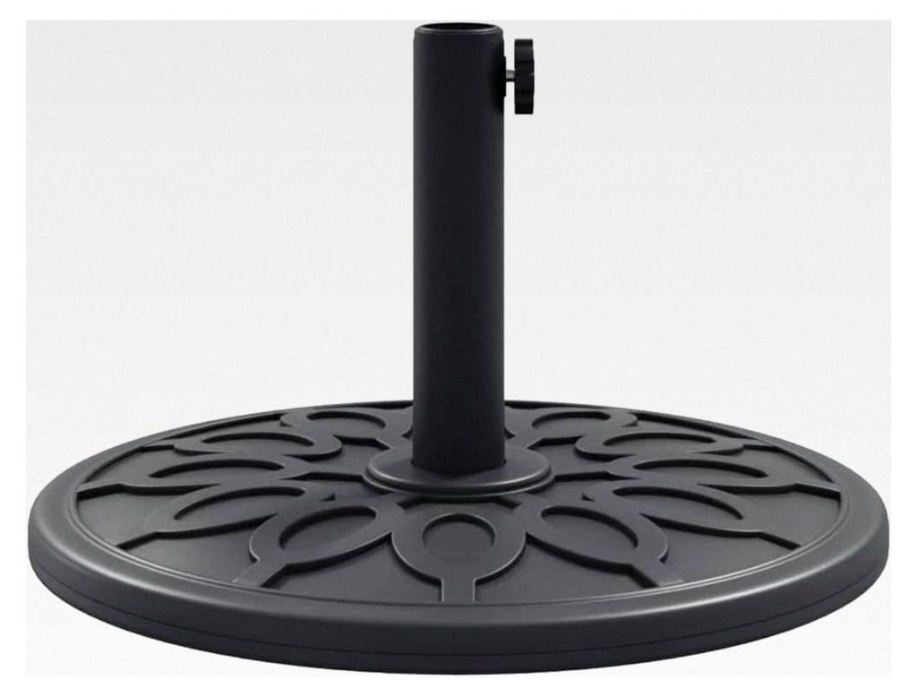 Runder Sonnenschirmständer 12 kg für Ø38/48 mm Mast stabiler Standfuß mit Kreismuster für Garten, Terrasse und Balkon